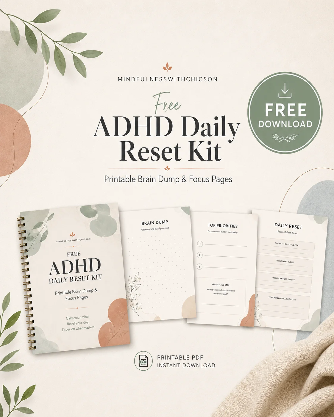 Free ADHD Daily Reset Kit